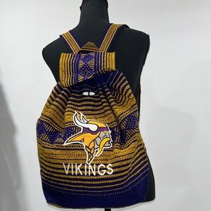 Vikings Purple and Gold Knit Backpack